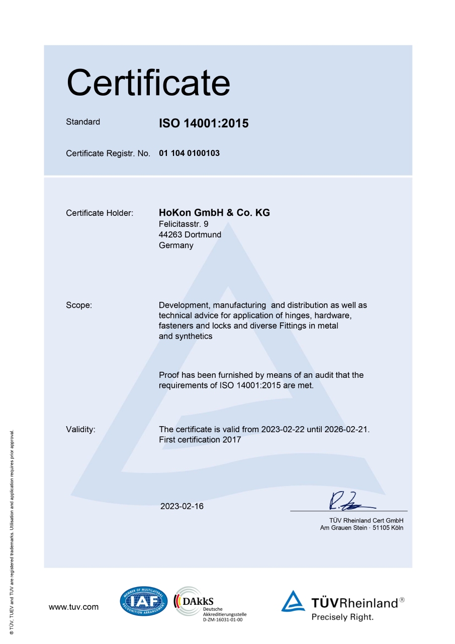 HOKON ISO 14001